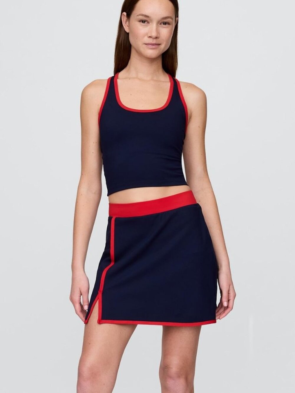 GAP GapFit Exercise Skort - Navy/Red, Size M